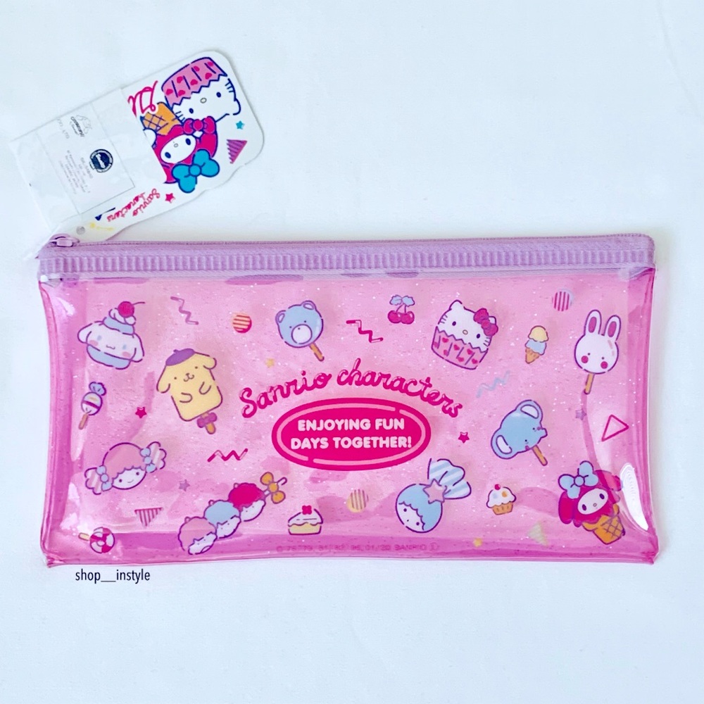 Sanrio Characters Glitter Zip Pouch